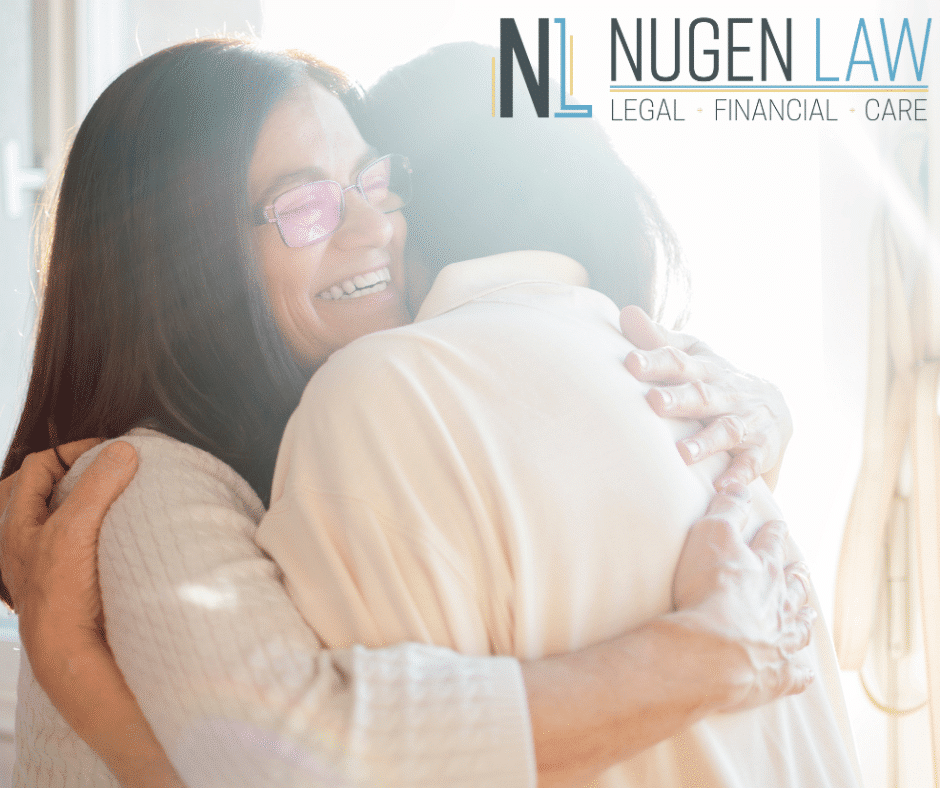 Hugging Elder Person